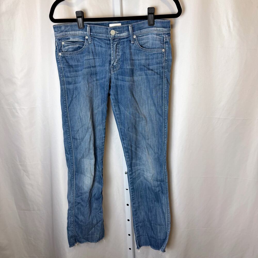 MOTHER The Rascal Cuff Jeans Women’s 28 Raw Hem‎ Ankle Straight Made in USA
